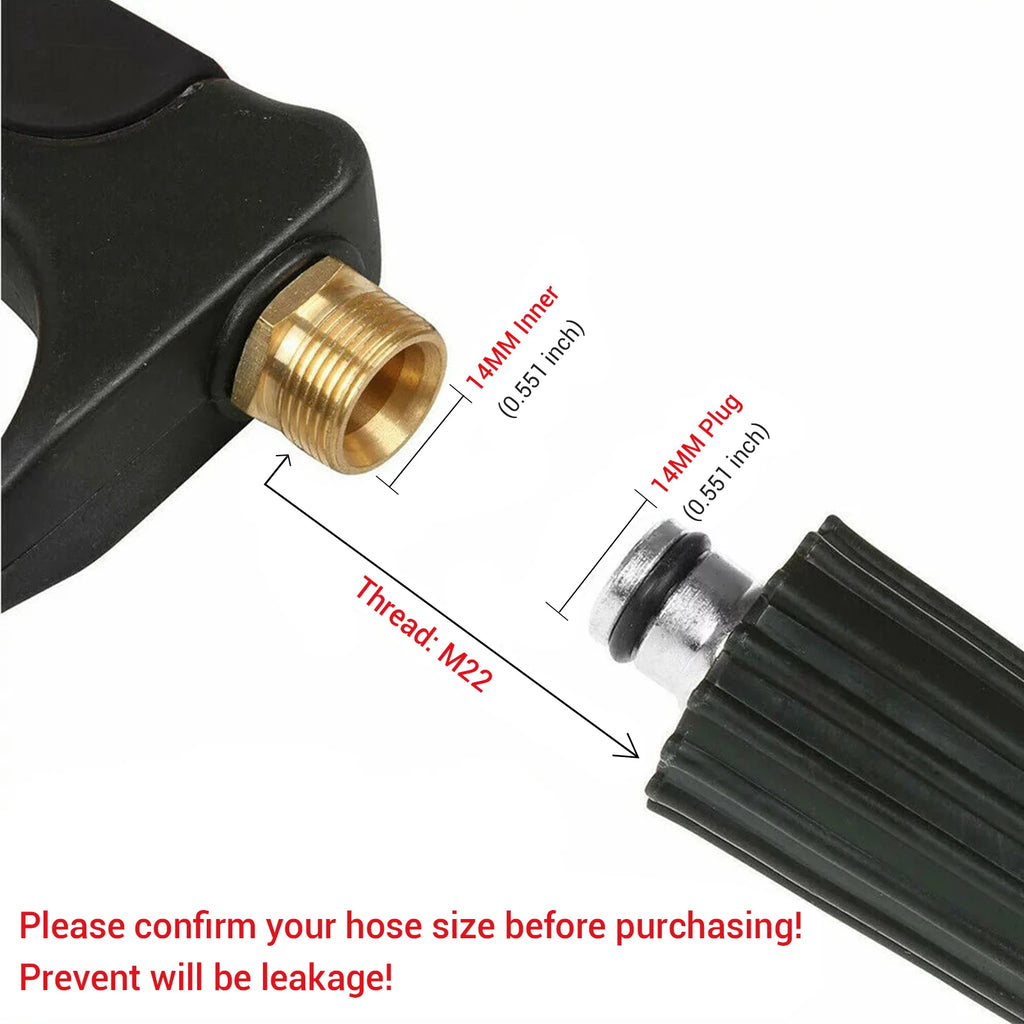 High Pressure Washer Gun Power Washer 4000PSI Spray Wand Lance with 5 color Quick Connect Nozzles Cleaning Machine