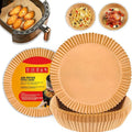 50pcs Round Air Fryer Paper Liners - 8'' Oil-Proof Heat Resistant Liners for 5-8 QT Air Fryer Cooking