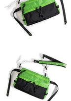 Outdoor Sports Crossbody Sling Bag Nylon Retro Waterproof Tear-Resistant for Cycling Running Hiking Outdoor Essentials