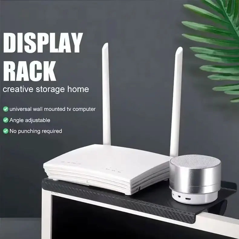 1PC Hot Selling Computer and TV Screen Storage Rack Wireless Router Set-top Box Rack No Perforated Storage Bracket Divine Tool