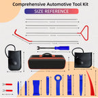 26PCS Car Door Tool Kit Air Wedge Pump Emergency Car Open Unlock Tool Auto Window Door Open Fixing Gripper Tools Long Reach Grabber Hooking Key Lost Hand Tools With Carrying Bag