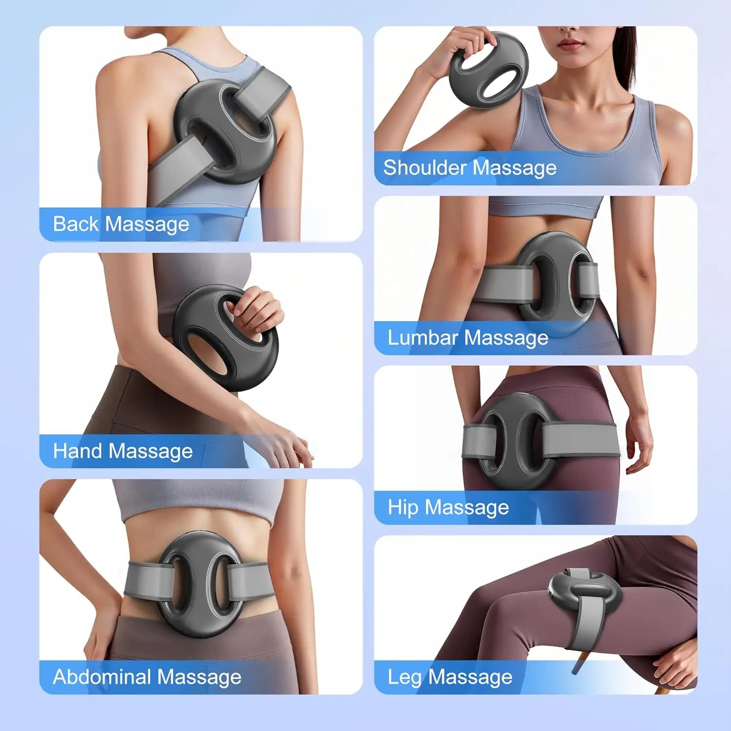 Portable Mini Fascia Ring Massager, Bionic High Frequency Vibration, Comfortable Multifunctional Muscle Massage Tool for Deep Tissue Relief