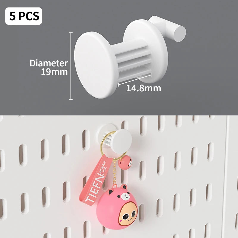 Home & Office Desktop Pegboard: Height-Adjustable Standing Storage Rack for Supplies, Also for Decorative Figurine Display