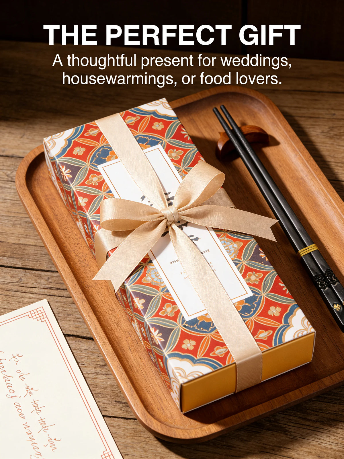 Black Alloy Chopsticks 5-Piece Set, Reusable Durable Kitchen Tableware