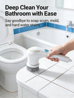 Effortless Electric Grease Scrubber, Rechargeable Cordless Power Cleaning Brush, for Kitchen Sink Tile & Stubborn Stains