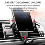 Heavy Duty Gravity Car Phone Mount Air Vent Clip Universal Shockproof Anti Shake Mobile Phone Holder One Hand Quick Pick Place Strong Grip Cradle Stand For Samsung Android Smartphone 360 Rotation Adjustable Easy Installation
