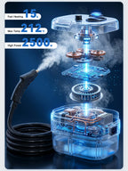 2500W High Temperature Steam Cleaner 110V Portable Handheld Steam Cleaning Machine With Multiple Accessories US Plug