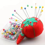 100Pcs Fashion Sewing Needles Colored Glass/Ceramics Head Bead Pin Stitch Knitting Needles Sewing Fixed DIY Safety Pin