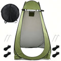 Instant Pop Up Changing Tent 192cm Tall Portable Outdoor Privacy Shower Tent with Silver Coating Waterproof Foldable Camping Toilet Dressing Booth with Carry Bag Stakes Ropes for Beach Swimming Fishing Hiking Photography