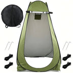 Instant Pop Up Changing Tent 192cm Tall Portable Outdoor Privacy Shower Tent with Silver Coating Waterproof Foldable Camping Toilet Dressing Booth with Carry Bag Stakes Ropes for Beach Swimming Fishing Hiking Photography