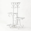 4 Tier Corner Plant Stand Metal Flower Pot Shelf Indoor Outdoor Plant Rack Space Saving Vertical Plant Shelf for Living Room Balcony Patio Garden