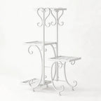 4 Tier Corner Plant Stand Metal Flower Pot Shelf Indoor Outdoor Plant Rack Space Saving Vertical Plant Shelf for Living Room Balcony Patio Garden