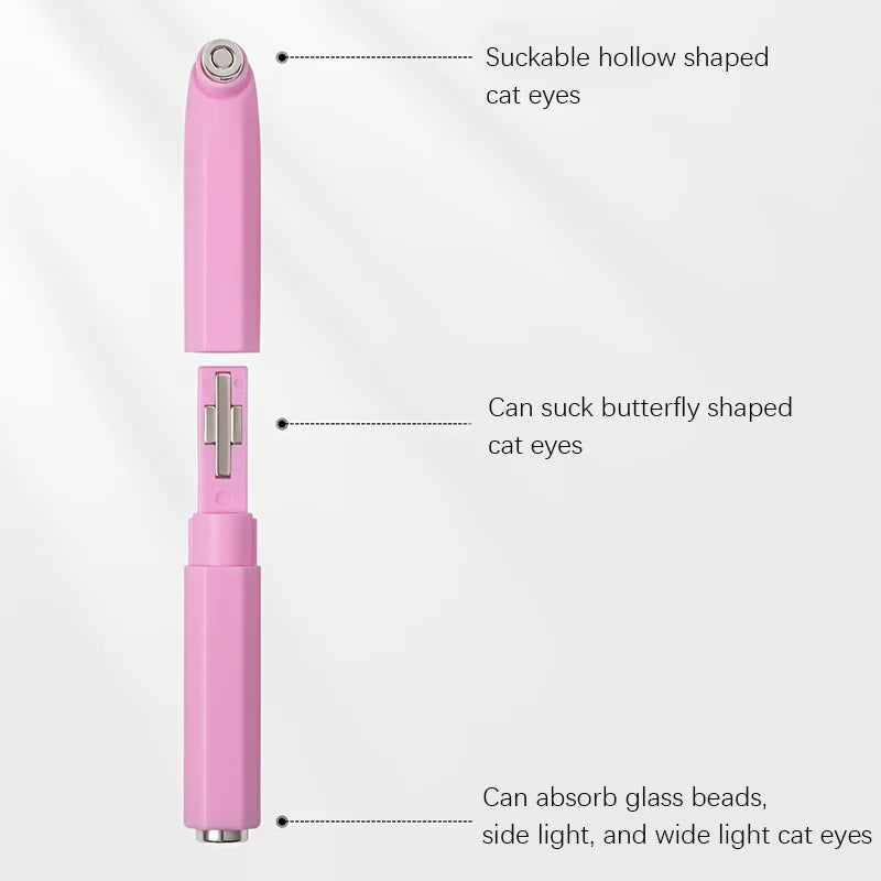 3-In-1 Aperture Shape Cat Eye Nail Art Magnet Tool Black Hole Nail Magnetic Pen for DIY 3D Special Velvet Magnetic Cat Eye Gel
