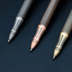 1Pc Brass Pen with Tungsten Steel Nib, Heavy Metal Feel, Retro Design, for Business and Office Use, Rotating and Retractable, Suitable for Students/Organizations, Holiday Gifts, Valentine's Day, Back-To-School Season, School