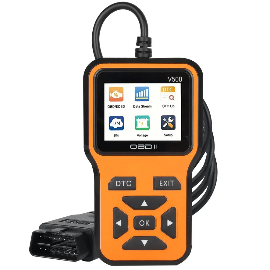 V500 OBD2 Scanner Auto Car Diagnostic Tool with Color Screen Code Reader And ECU Health Inspection Functionality