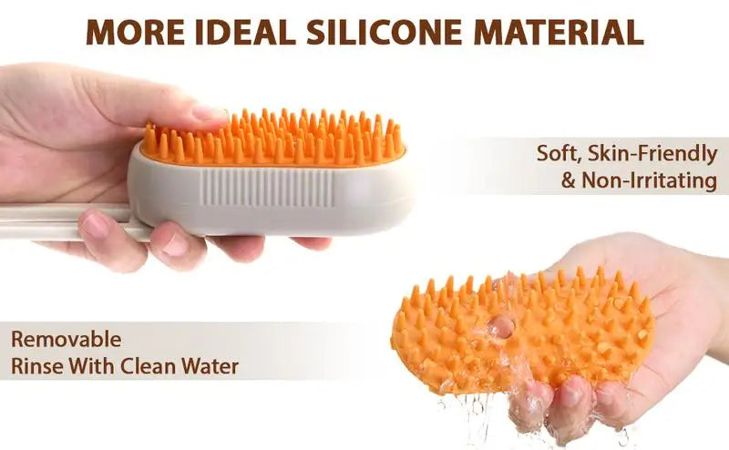 Pet Steam Brush Cat And Dog Deshedder Tool for Grooming And Hair Removal
