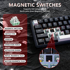 ATTACK SHARK X65 HE Hall Effect Keyboard, 8Khz Polling 0.01mm Adjustable Trigger 0.125ms Latency, Hot-Swappable RGB Backlit
