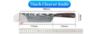 9 Types of Stainless Steel Kitchen Knife, Japanese Chef Knife, Meat Cleaver, Santoku, Bread, Boning, Slicing, Fruit Knife with Gift Box