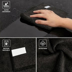 Microfiber Cleaning Cloth Pack of 12, All-Purpose Cleaning Towels, Streak Free Rags, Black 32x32 Cm