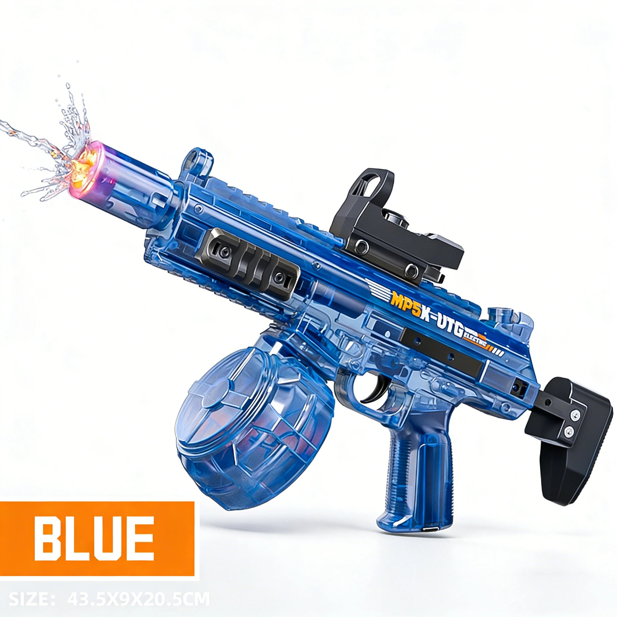 Simulated Firing and Recoil Electric Water Gun Toys Children Automatic Sensor Lights Water Pistol Summer Outdoor Beach Kids Toy
