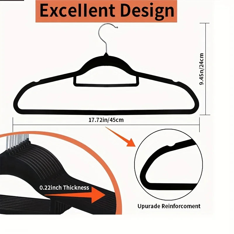 10/20/50 Pack Premium Velvet Hangers, Non-Slip Flocked Felt Hangers, Sturdy Clothes Hangers with 360° Rotatable Hook, Heavy Duty Coat Hanger, Durable Slim Hanger for Closet Space Saving