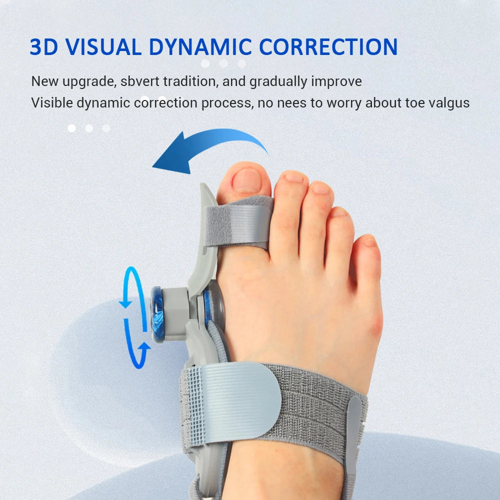 Adjustable Unisex Bunion Foot Adjuster Hallux Valgus Braces Rotatable Toe Separator Straightener Pedicure Finger Toe Adjuster