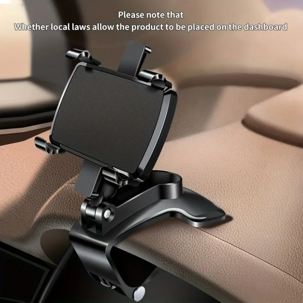 Rotation Car Phone Holder Universal Mobile Phone Holder Dashboard Easy Clip Mount Stand Cellphone Stand For GPS Navigation