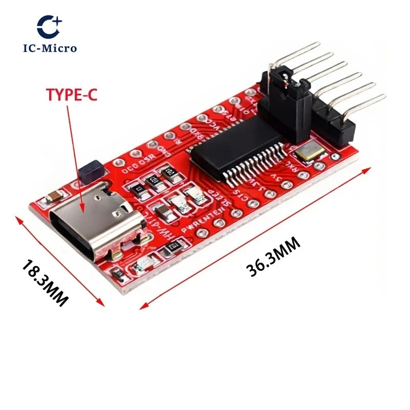 1-10PCS FT232RL FT232 FTDI USB 3.3V 5.5V to TTL Serial Adapter Module for Arduino FT232 Pro Mini Port USB TO TTL 232 Type-C USB