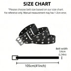 Women Hollow Out Punk Style Fashion Belt With Star Hollow Decor, Casual Fall, Autumn, Halloween