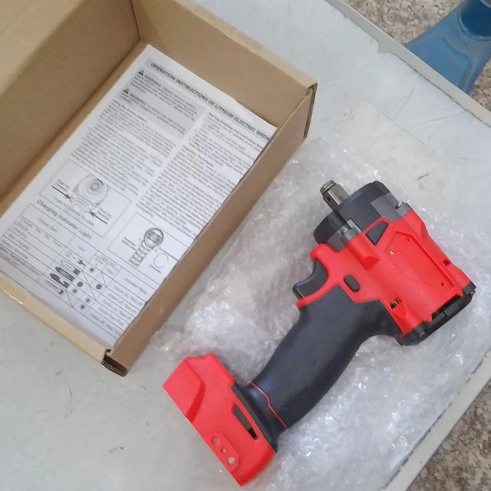 Brushless Impac Wrench 500N.m Electric Driver 1/2" Repair Cordless Screwdriver 4 Gears Power Tools for Milwaukee 18V Battery