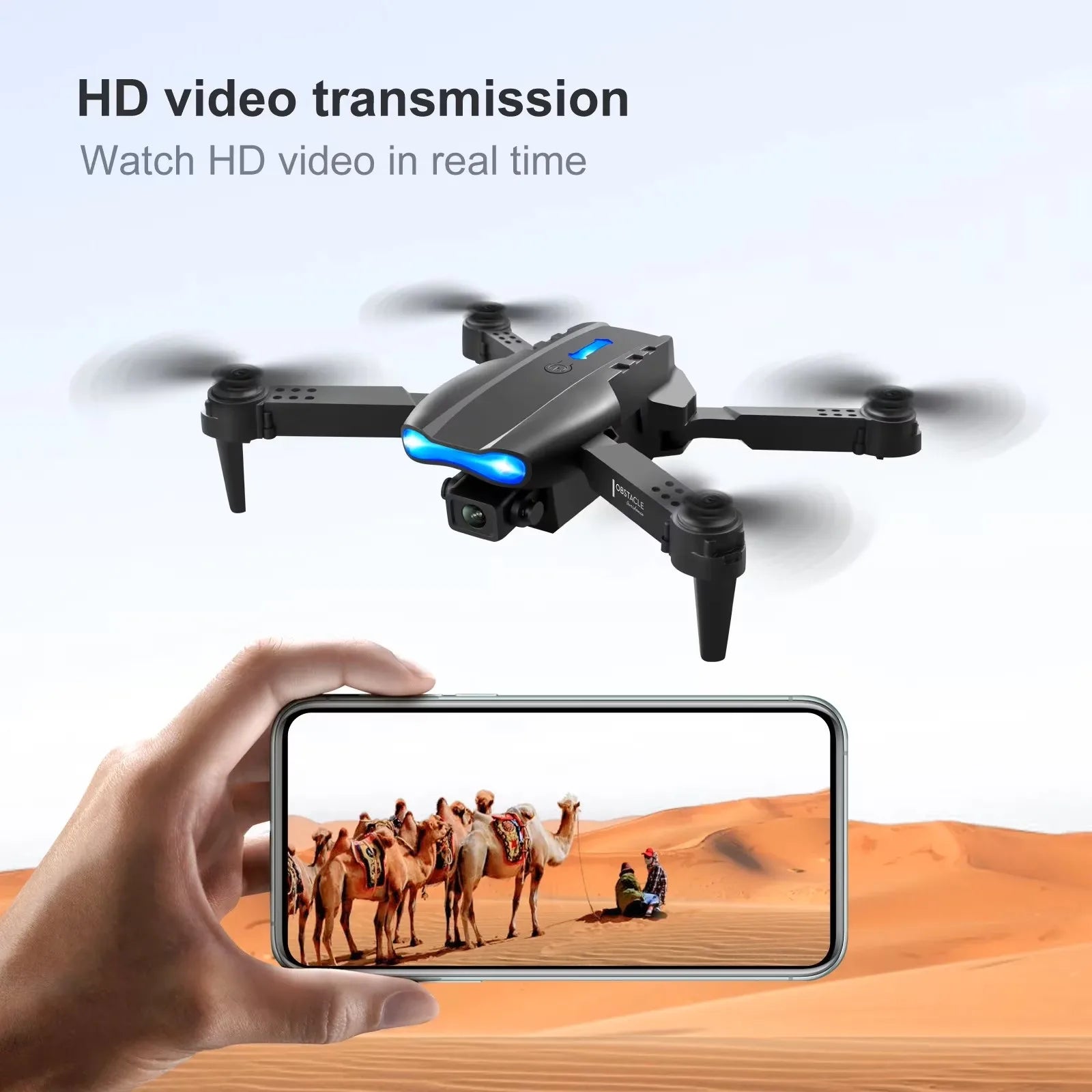 The 2026 upgraded E88 PRO MAX drone features dual 8K cameras, an on-screen remote control, two batteries, one-button return, foldability, USB charging, Wi-Fi, and flight gaming capabilities. Suitable for beginners, it makes a