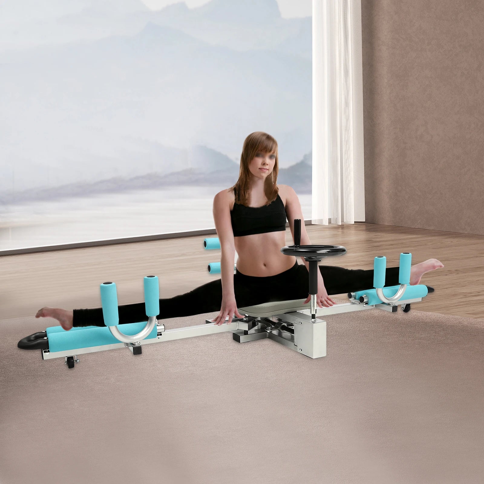 Leg Stretcher Machine, 0-210° Adjustable Split Machine for Flexibility Leg Stretching, 330.7lbs Heavy Duty Home Gym Equipment for Dance Yoga Martial Arts