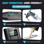 SEESII Battery Spot Welder Handheld Spot Welding Machine with Rechargeable Battery 2-in-1 Mini Battery Welder for Nickel-Plated Sheets up to 0.2mm - for Battery Pack Assembly and Repair
