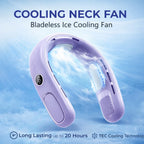 N90 Neck Fan Semiconductor Cooling 5-Speed Bladeless Wearable Fan USB Rechargeable Portable Outdoor Travel Camping