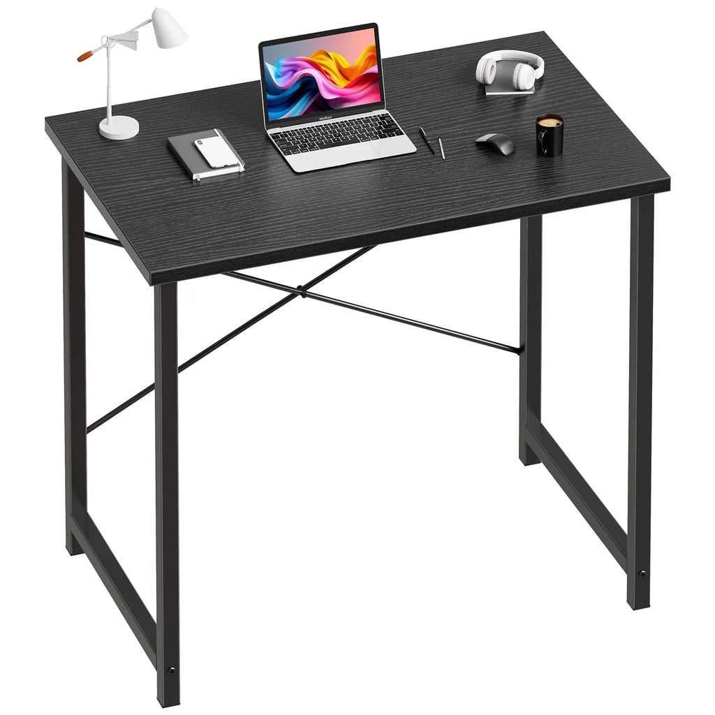 MCQ 31 Inch Standing Office Computer Desk Sturdy Metal Frame and Compact Modern Design with X-Shaped Gaming Writing Work and Study Desk for Home Office