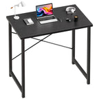 MCQ 31 Inch Standing Office Computer Desk Sturdy Metal Frame and Compact Modern Design with X-Shaped Gaming Writing Work and Study Desk for Home Office