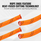 SucceBuy 120ft Dual-Weave Polyester Cord 3/8 1/2in 48-Strand Multi-Use Rope for Arborist Activities Outdoor Adventures Versatile
