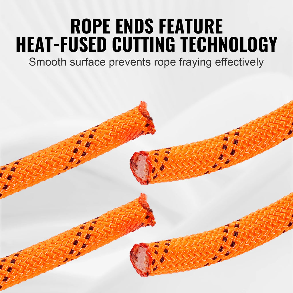SucceBuy 220ft Dual-Weave Polyester Rope 48-Strand Outdoor Accessories Emergency Cord for Camping Swinging Rappelling Rescue