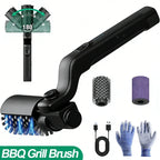 Electric BBQ Cleaning Brush, Rotating BBQ Cleaning Tool, 3 Speed Settings, 2600mAh, Suitable for Outdoor BBQ Grills, Steam BBQ Cleaning Brush Accessories