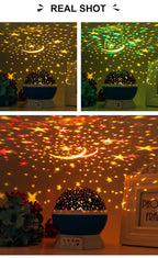 GGbingo Night Lamp Projector Starry Sky Night Light Lamp Decor Rotating Starry Nursery Moon Galaxy Projector Table Light