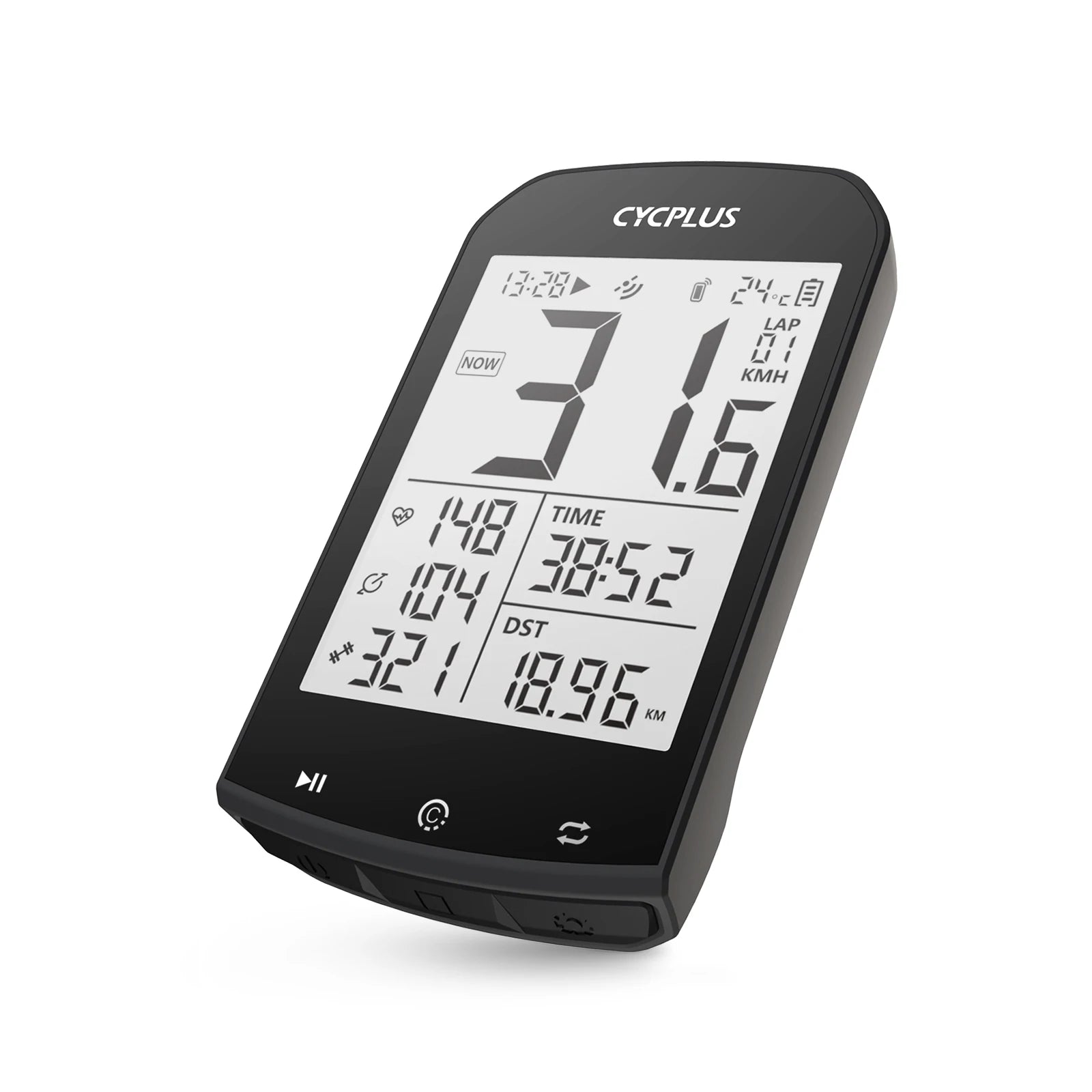 CYCPLUS M1+Z1 Cycling GPS Wireless Bike Computer With BLE 5.0/ANT+ with 2.9" LCD Screen Auto Backlight IPX6 Waterproof