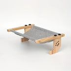 Cat window sill, cat window hammock, suitable for indoor cats, wooden and metal frame, easy to adjust window sill, bedside