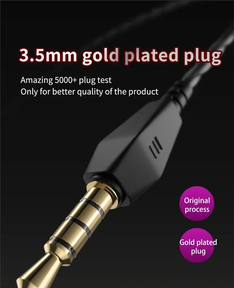 NEW QKZ AK6 Copper Driver HiFi Wired Earphone 3.5MM Race Sport Headphone Bass Stereo Headset Music Earbuds In Ear With Mic