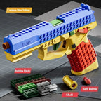 SIG17/USP Building Block Toy Gun Shell Throwing Continuous Firing Airsoft Blowback Empty Hanging Toy Pistol for Outdoor CS Game