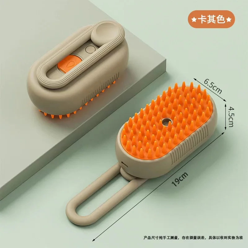 Pet Steam Brush Cat And Dog Deshedder Tool for Grooming And Hair Removal
