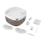 Pet Water Fountain 1.85Gal Large Capacity, Ultra-Quiet 30dB Cat Drinking Dispenser with 2 Filters, 5V USB Pump Auto Circulating, Anti-Dry Burn for Dogs Cats, White