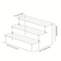 Acrylic Display Stand Multi Layer, Clear Makeup Organizer Rack for Pottery Dolls Figurines, Ladder Shelf Storage