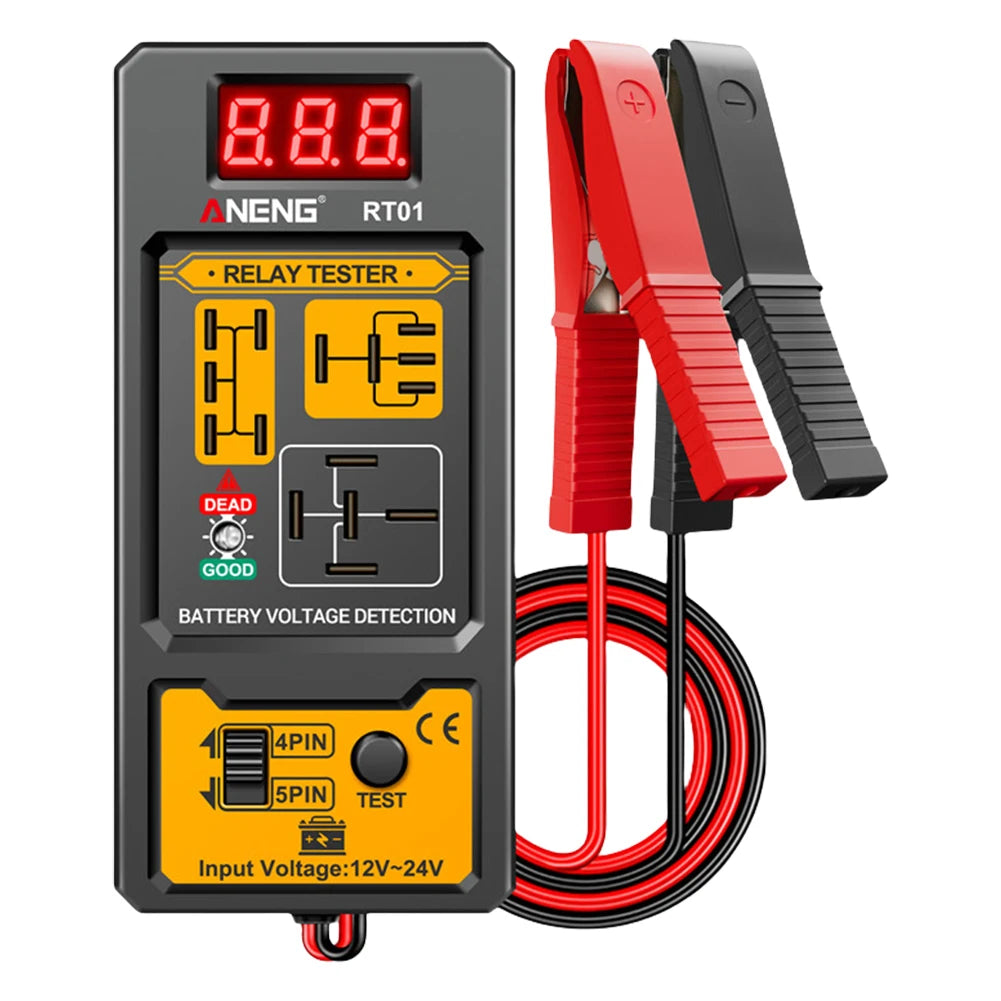 Car Relay Tester ANENG RT01 Universal 12-24V Automotive Car Battery Voltage Tester Check LED Indicator Light Relay Diagnostic