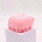 2-in-1 Silicone Pet Bath Brush - Fur Cleaning Massaging Foam Making Gentle on Dog Skin
