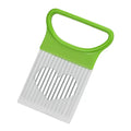 Multi-functional Onion Slicer Holder, Stainless Steel Vegetable Cutter with Prongs, Safe Kitchen Tool for Slicing & Chopping